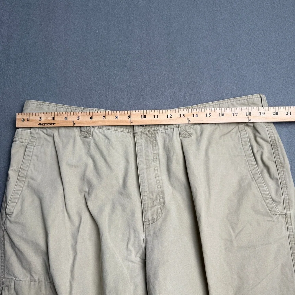 Columbia Mens Tan Khaki Cotton Canvas Cargo Utility Pants 40x32 AM 8255